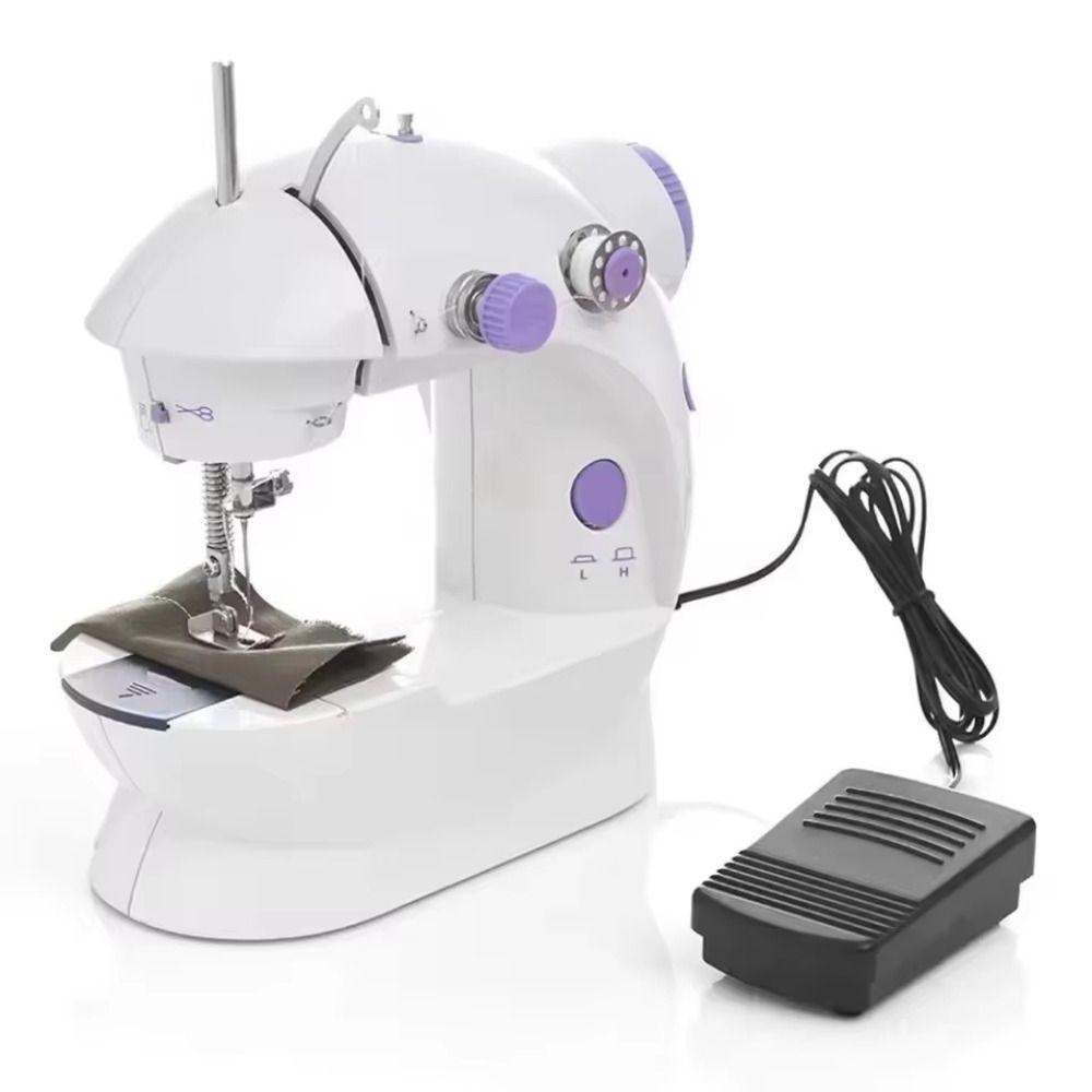 Foot Pedal Mini Sewing Machine LED Light Portable Sewing Machine Electric Sewing Machine Beginners