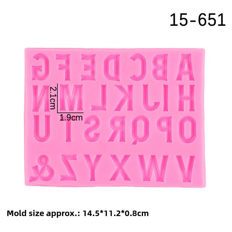 Cross-Border Alphanumeric Silicone Mold for Fondant, Chocolate, or Clay Cake Decoration
