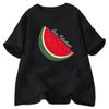 Watermelon Print Tee Shirt Cotton Short Sleeve Graphic T Shirts Streetwear Oversized Women's Clothing Basic Tops Unisex Clothes