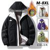 Men's Plush Hooded Jacket - New for 2024 Autumn/Winter, Warm Thick Casual Large-Size Outerwear