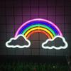 Rainbow Neon Sign LED Light USB/Battery Operated Non-Glaring Cloud Rainbow LED Neon Light Wall Art Decoration
