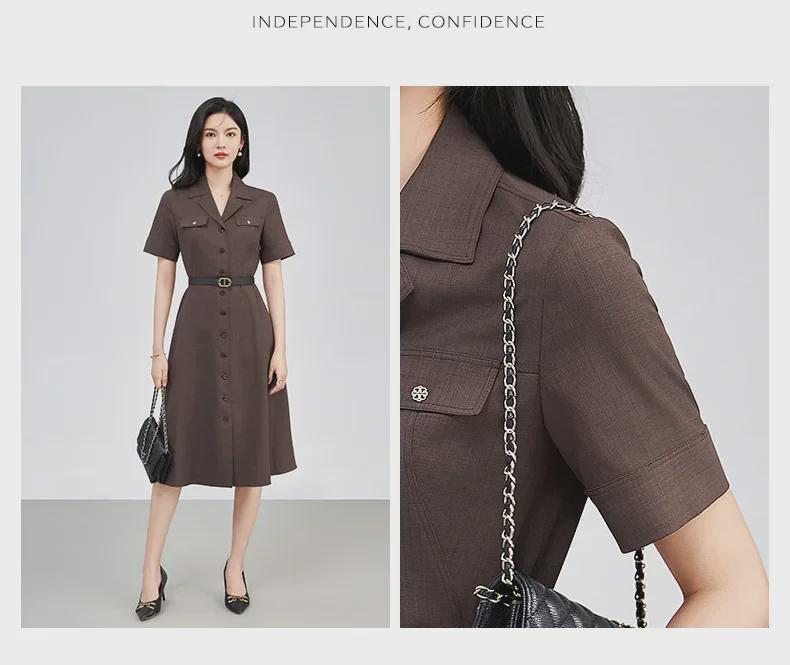 Французский шик для поездок на работу: Премиум легкое роскошное женское платье-костюм