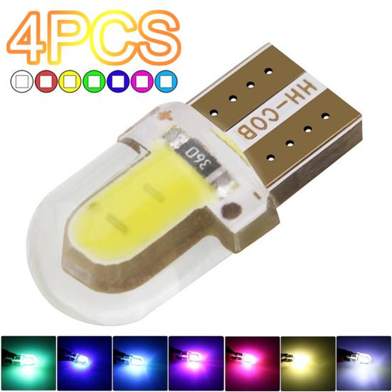 4Pcs T10 W5W COB LED Canbus Super Bright Wedge Parking Light Car Lamps