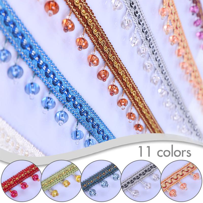 12M Европейский стиль Кристалл Тыквенные Бусины Шторы Бахрома Отделка Обивка DIY Шторы Кружева Отделка Кисточки Шитье Декор Аксессуары