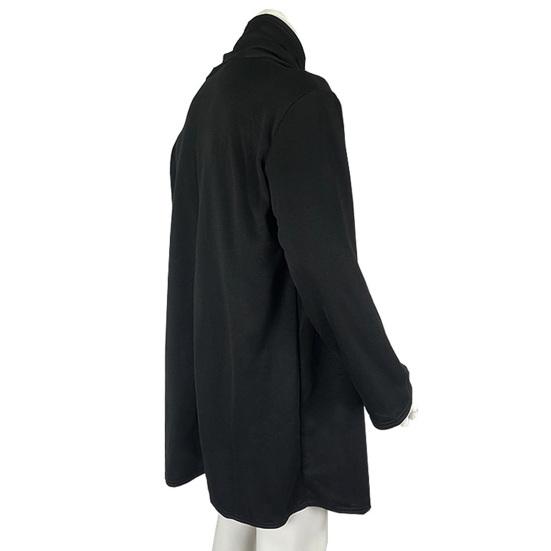 Men Cloak Coat High Collar Long Sleeve Street Style Windbreaker Solid Color Irregular Hem Mid-Length Outwear Punk Style Winter Outerwear