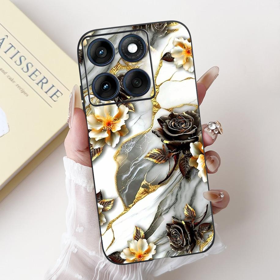 For Motorola Edge 60 Pro Case Moto Edge 60 Fusion Cover New Fashion Flower Soft Silicone Bumper For Moto Edge 60 60s Edge60 Capa