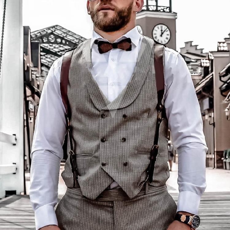 Модные мужские кожаные подтяжки-ремень, винтажные подтяжки, подтяжки для свадебной одежды