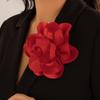 Ingemark 17CM Exaggerate Handmade Large Satin Flower Brooch for Women Wed Bridal Elegant Broochs Party Jewelry Accessories Gift