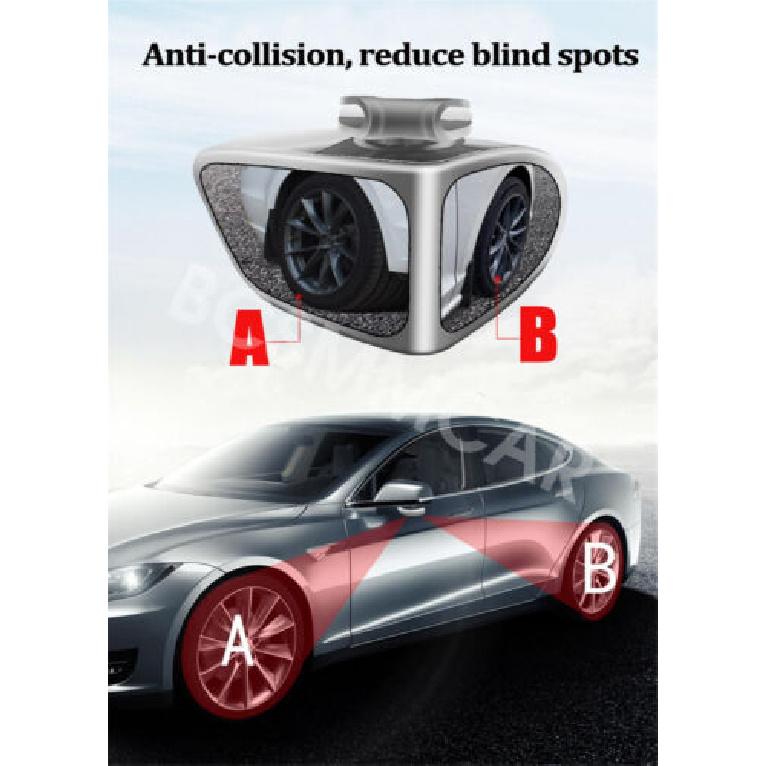 Blind Spot Mirror 360° Rotatable Car Rear View Mirror Wide Angle Auto Accessory