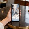 Милый R-Кролик Чехол для Телефона Samsung S25,24,23,22,30,21,10,9,Ultra,Plus,Lite,FE,4,5 G Мягкий Черный Чехол
