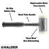 HALDER Shockless Recoilless Super Craft Hammer Стальная ручка Нейлон Диаметр 60 (белый) 3377.060
