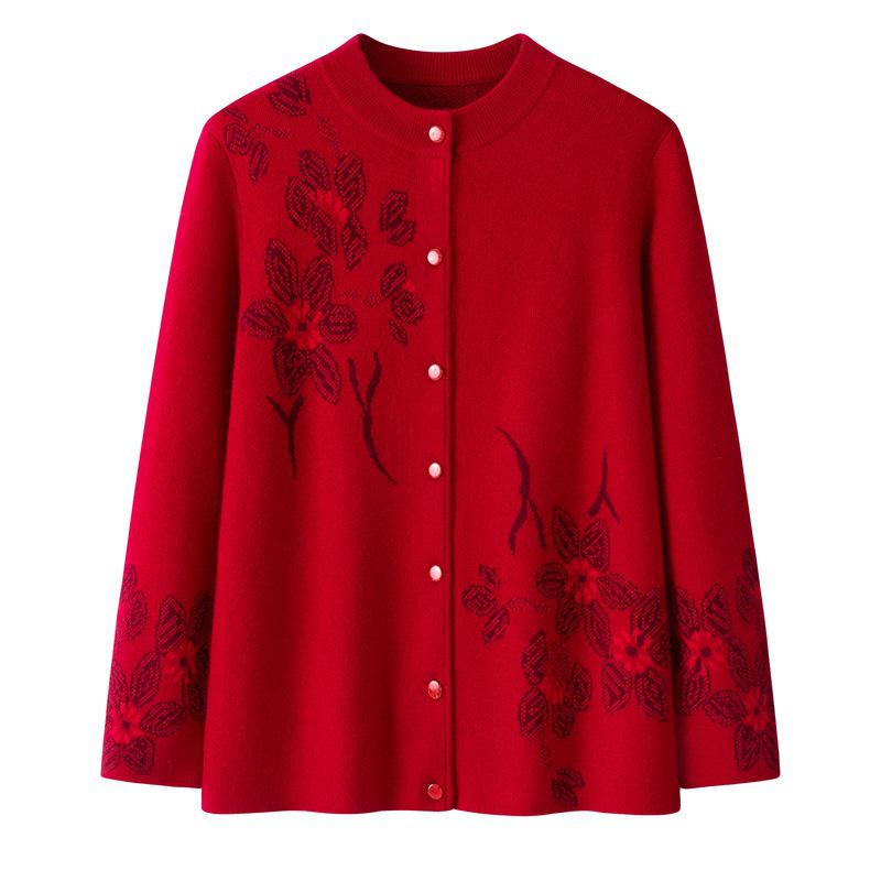 Женский шерстяной кардиган с круглым вырезом, пальто-свитер, осень/зима 2025