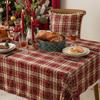 Softalker Christmas Checkered Tartan Rectangle Tablecloth -Red Buffalo Plaid Xmas Table Cloth, Stain Resistant Washable Table Cover for Dining/Parties