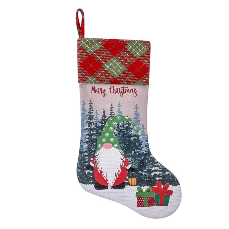 Colorful Green And Red Burlap Rudolph Christmas Stockings For Seasonal Celebrations