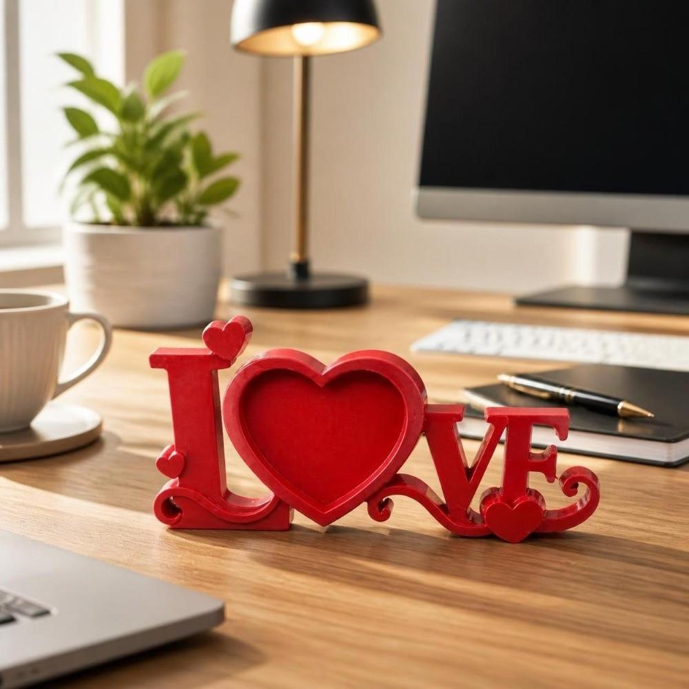 3D Printed Photo Holder Heart Shaped Desktop Photo Frame Photo Stand Romantic Home Decoration