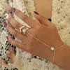 Chic Diamond Inlaid Geometric Arrow Chain Metal Bracelet for Women