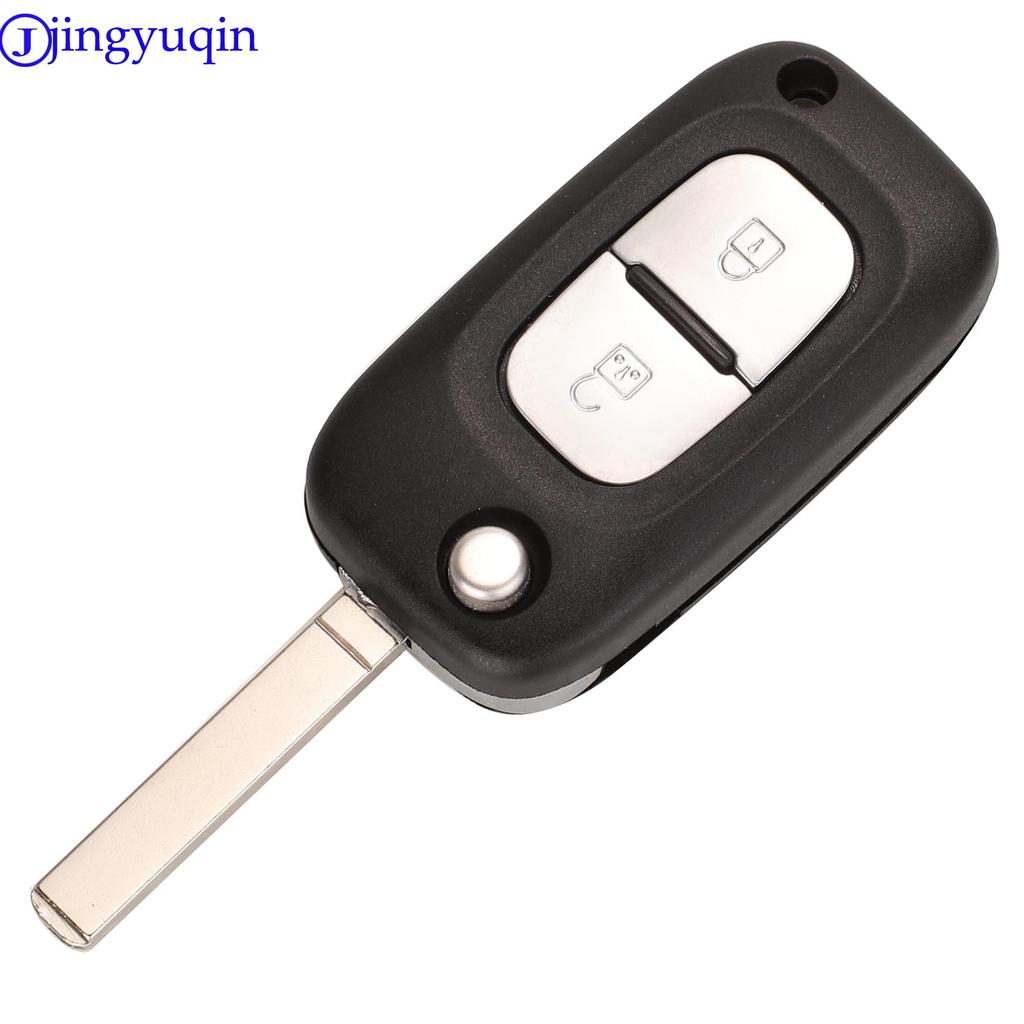 Jingyuqin 2/3 Buttons Remote Flip Folding Car Key Shell Case Fob Uncut Blade For Renault Clio 3 Megane 3 Kangoo Modus