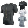 Men's Sports T-shirt Quick Dry Fitness Compression Tees Outdoor Gym Training Running Short Sleeves Tights Bodybuilding Tops
