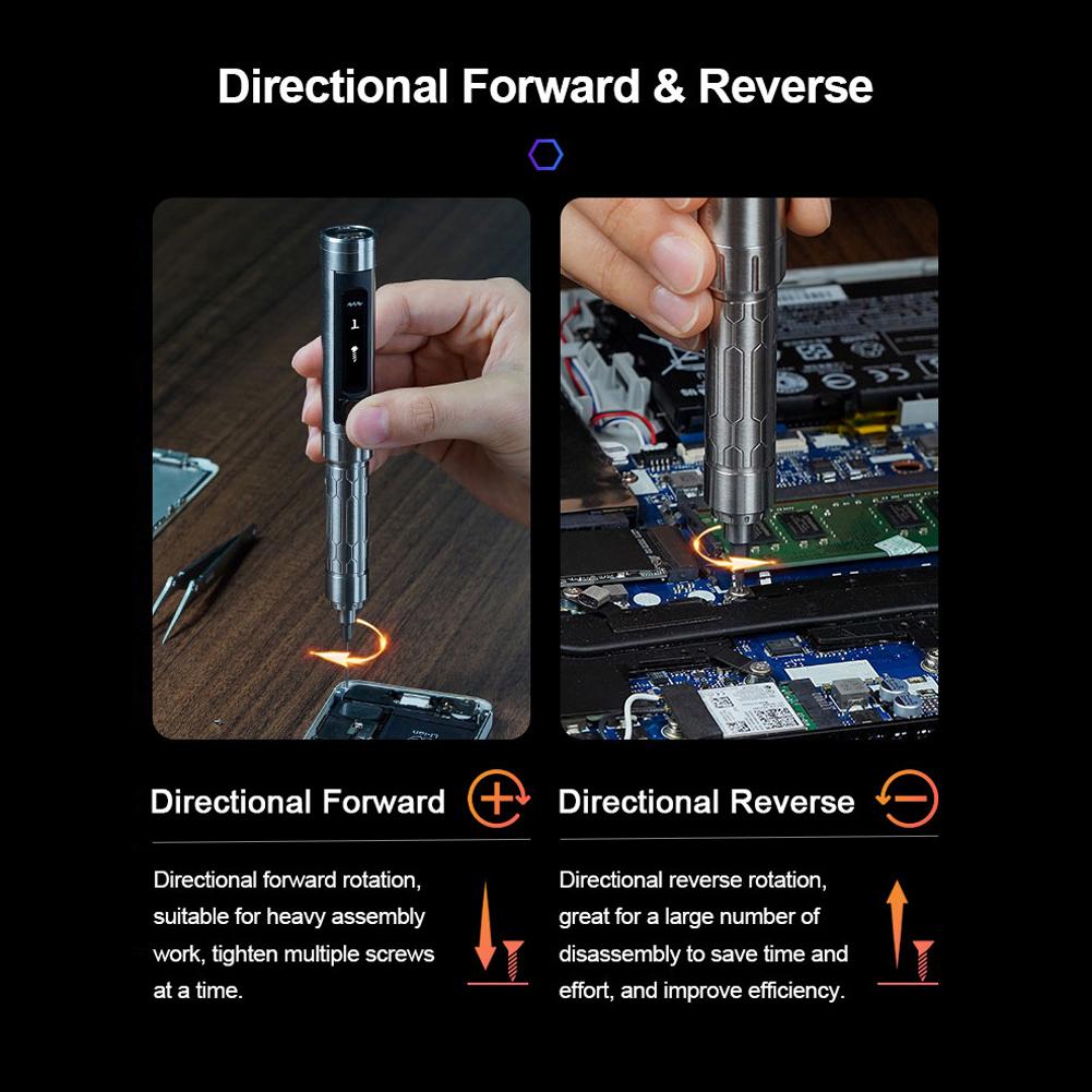 MINIWARE ES15 Электрическая отвертка с интеллектуальным управлением движением Ручная портативная отвертка High