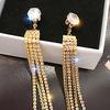 1 пара сережек-подвесок в стиле бохо с длинной кисточкой, преувеличенный темперамент, геометрический декоративный подарок для женщин