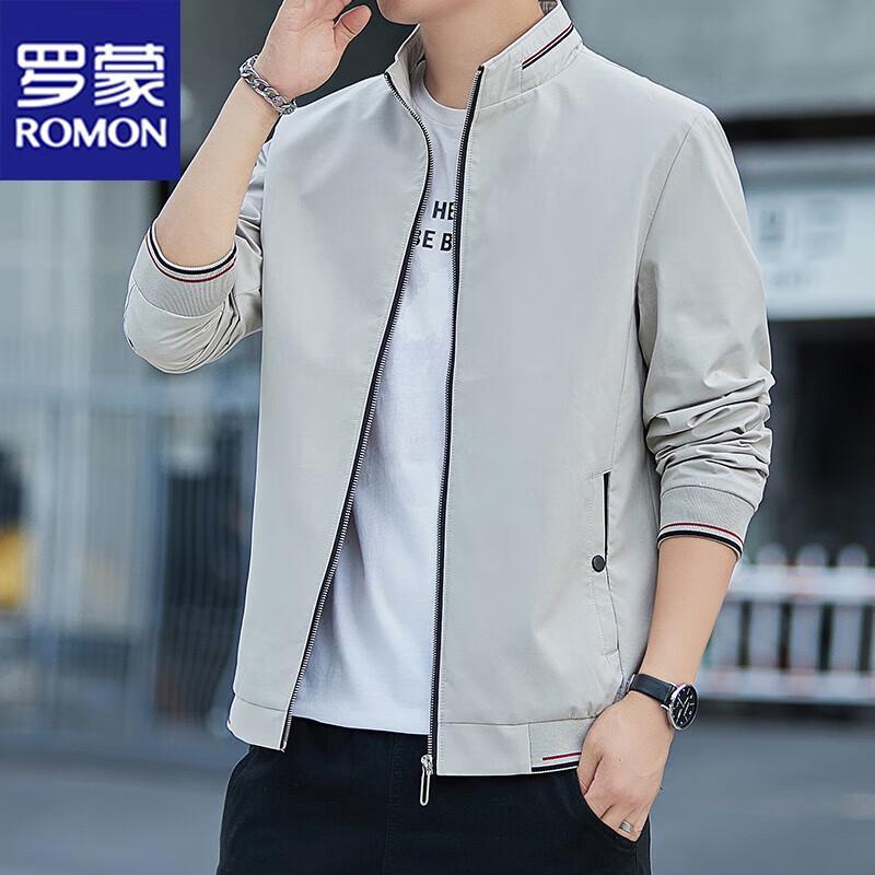 ROMON Men's Stand Collar Business Casual Jacket