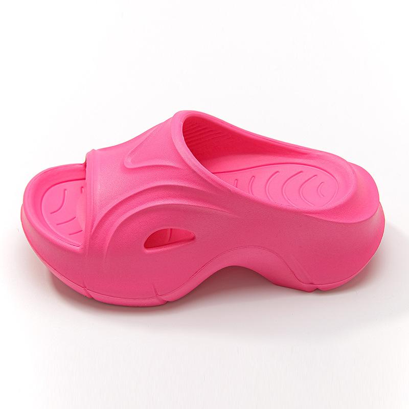 Сандалии-слайды с нескользящей подошвой и увеличением высоты на 7 см для женщин, летние, для улицы, новые, из ЭВА, с амортизацией, пляжные, повседневные, на толстой подошве