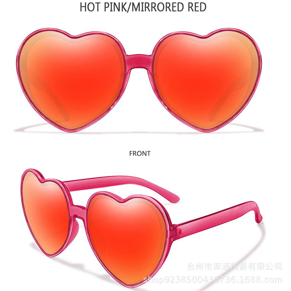Солнцезащитные очки Love с цветным покрытием, цветные солнцезащитные очки Trend Party, декоративные солнцезащитные очки