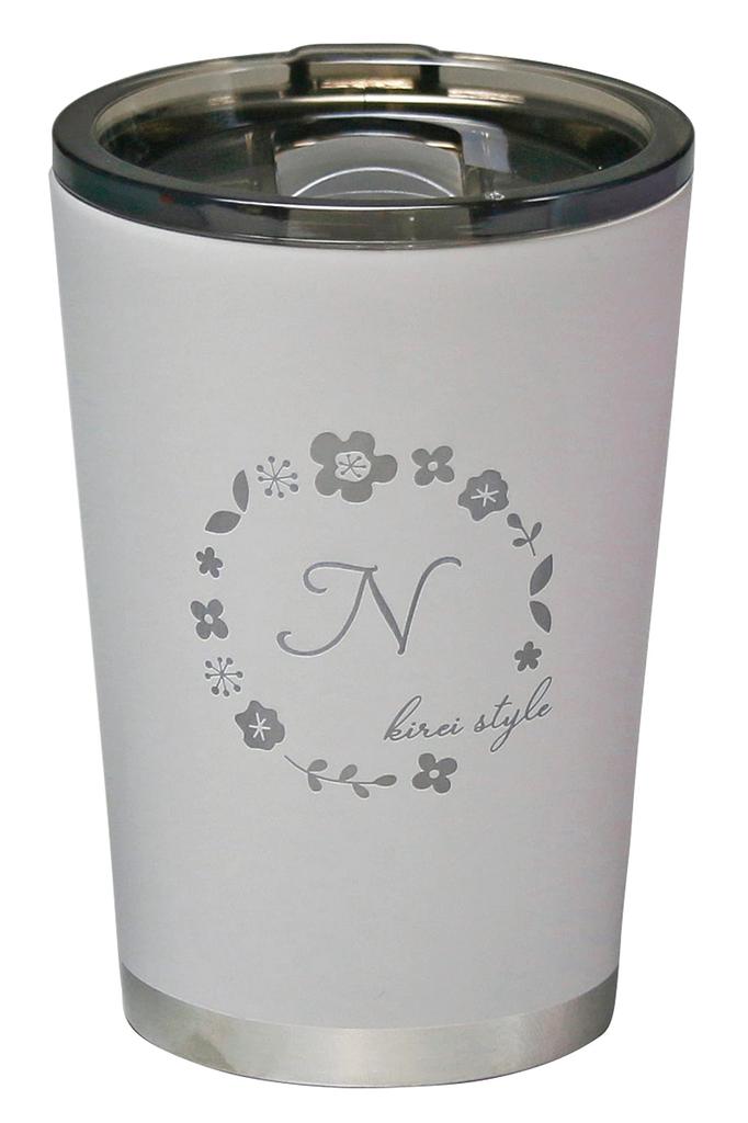 OGURA Stainless Steel Initial Convenience Store Coffee Cup with Vacuum for Hot or Cold Size N Tumbler, Alphabet, Lid, Insulated, Insulated, Drinks,