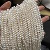 1 нить, белые натуральные пресноводные жемчужные бусины, 4-5 мм, для DIY ожерелий, браслетов, изготовления украшений, 36 см