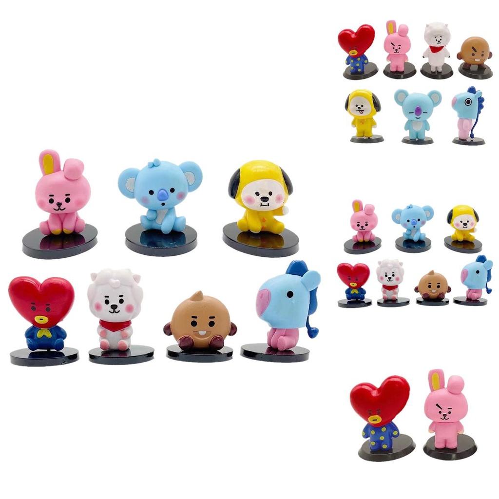 Bts Bt21 7 шт./набор Фигурки-украшения для детского монитора Топпер для торта Игрушки Подарок