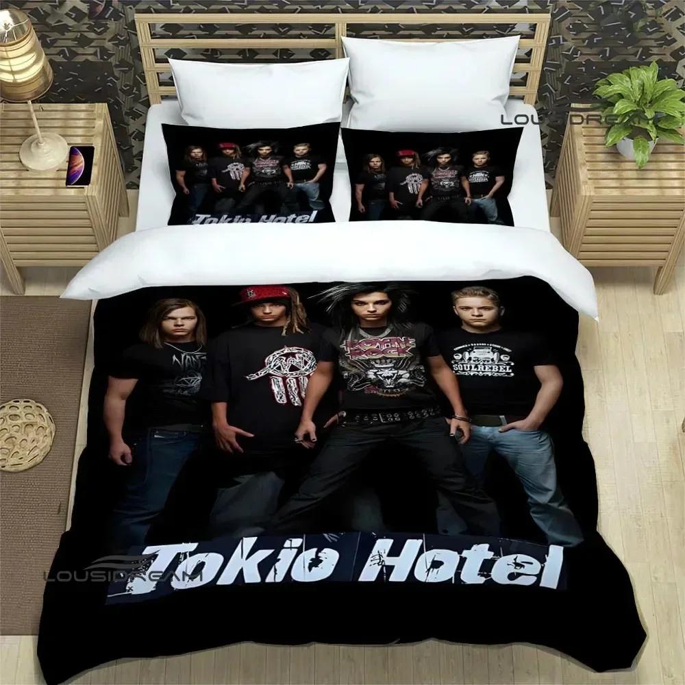 Группа Tokio Hotel Уютное одеяло Пододеяльник Наволочка Комплект постельного белья Декор детской комнаты Домашний текстиль