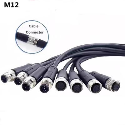 M12 2P 3P 4P 5P 6P 8P 12P 1M 2M 3M ПВХ ПУР Экранированный Кабель Прямой Угловой Разъем Вилка Розетка Силовой Электрический Авиационный Разъем
