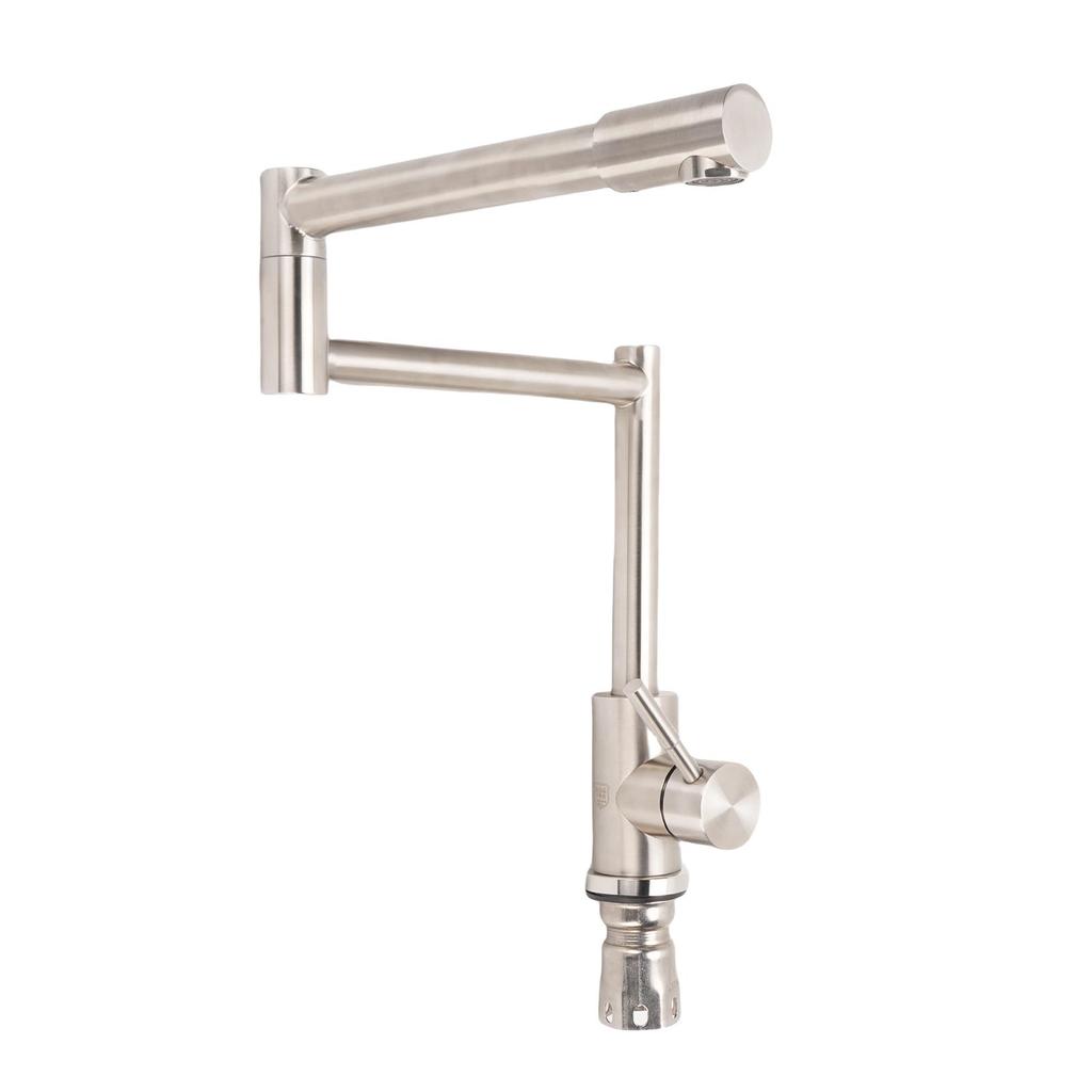 Pot Filler Folding Faucet Foldable Swing Arm Stove Pot Filling Kitchen Faucet 304 Stainless Steel