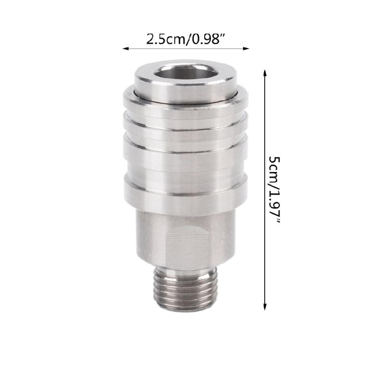 Набор быстроразъемных соединителей из нержавеющей стали 1/4" с самоблокировкой для моек высокого давления