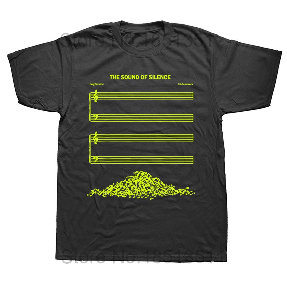 Funny The Sound Of Silence Music Lover T Shirts Graphic Cotton Streetwear Short Sleeve Birthday Gifts Summer Style Tshirt Men