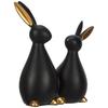 Фигурки кроликов из смолы для украшения дома (Упаковка из 1 шт., Черный)