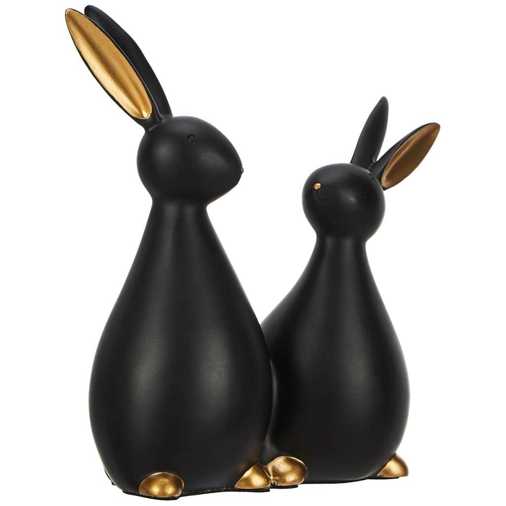 Фигурки кроликов из смолы для украшения дома (Упаковка из 1 шт., Черный)