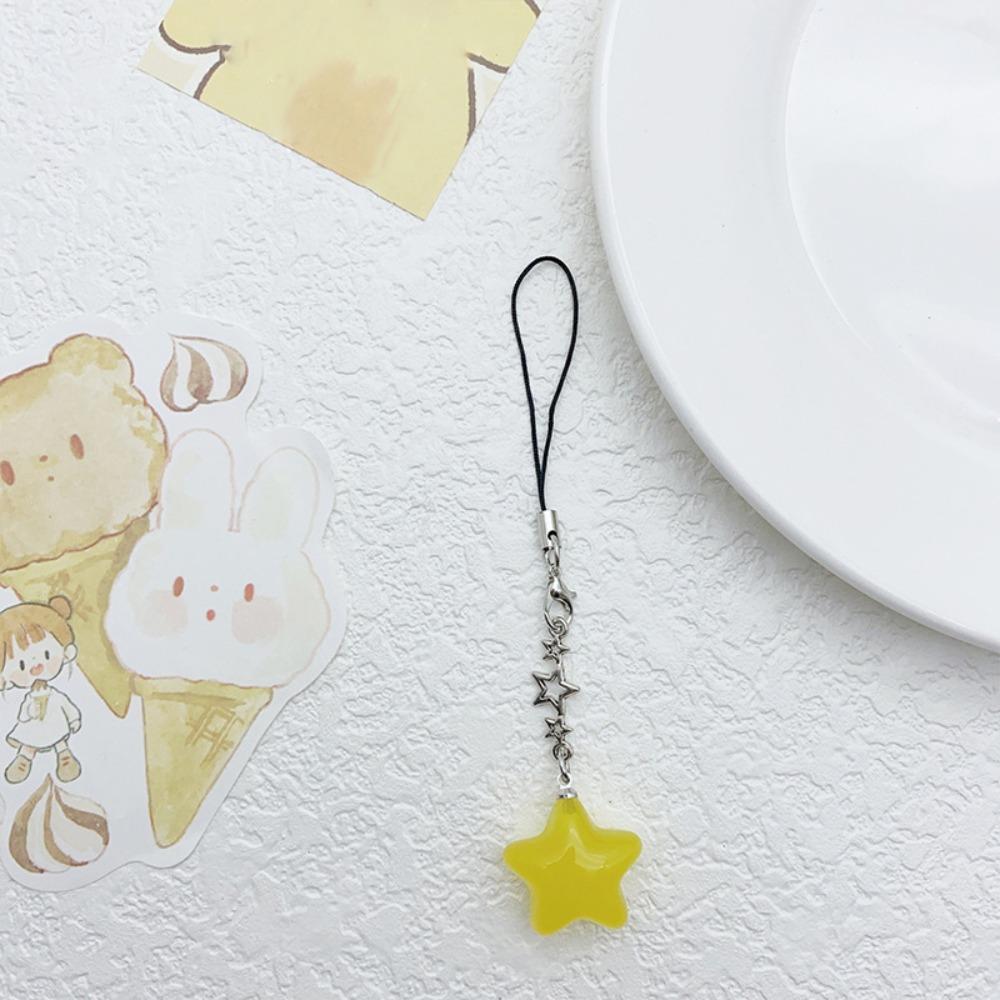 Keychain Phone Hanging Rope Pendant Mobile Phone Chain Star Phone Strap  Girl Jewelry