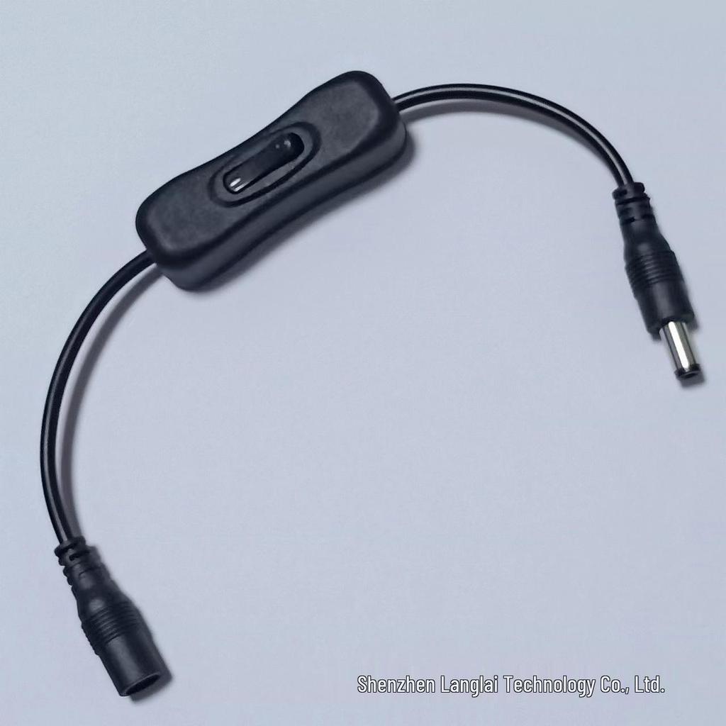 Удлинитель с выключателем питания USB DC5521 - Черный и Белый