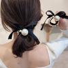 Korean Style Woman Big Pearl Hair Ties Hairband Scrunchies Girls Ponytail Holders Rubber Band Hair Accessories New Fashion