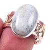 Natural Dendrite Opal Gemstone 925 Sterling Silver Two Tone Ring Size 8.5 R3z29
