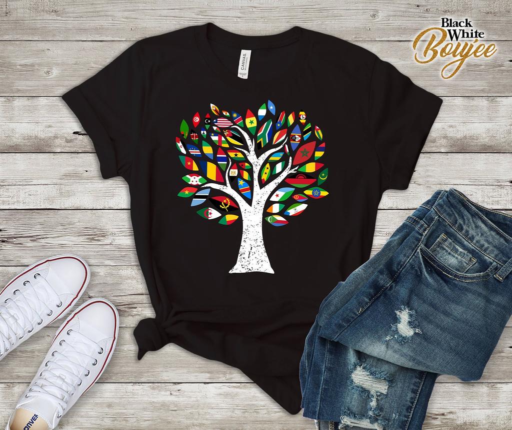 Africa Map Countries Flag African Pride Perfect Ethnic Gift T-Shirt