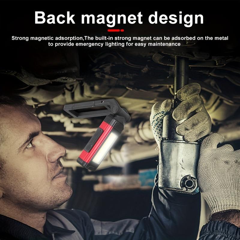 Многофункциональный зарядный рабочий свет с магнитной базой, 5 режимов освещения, ультраяркий и портативный, для улицы, кемпинга, мастерской, аварийного освещения