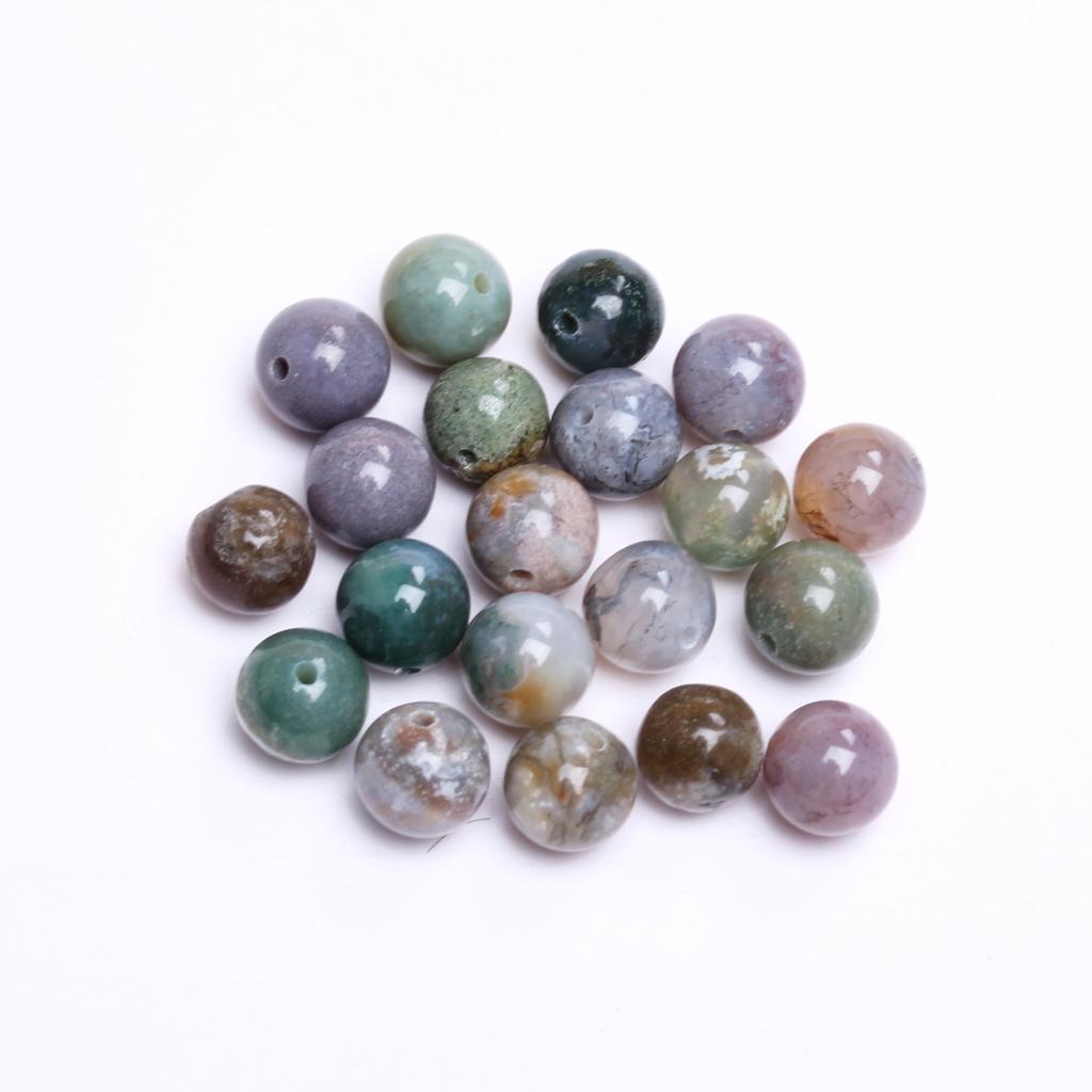 15-40 шт. 4-12 мм индийский агат натуральный камень круглые бусины DIY ожерелье серьги аксессуары для изготовления ювелирных изделий