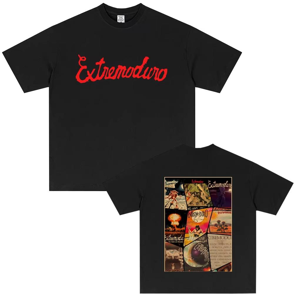 Rock Band Extremoduro Music Album Cover Merch T Shirts Men Women Fashion Vintage Fashion Tshirts Male Gothic Punk Streetwear