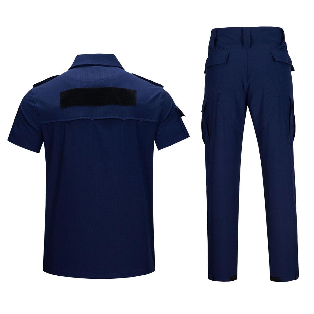 99 быстро устанавливаемая черная, темно-синяя нашивка на липучке, приемлемая рабочая одежда SS с короткими рукавами, полицейская униформа охранника для взрослых унисекс