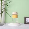 Double drink glass straw cup cute high value water cup women portable accompanying coffee cup gift cup
