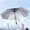 Umbrella with Fan USB Rechargeable UV Protection Umbrella Multi-Function Long Handle Umbrella for Daily Rain Protection