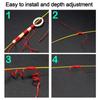 50pcs Plastic Cotton Thread Bobber Looper 3Colors Stop Knots Cord  Rock Fishing Accessories
