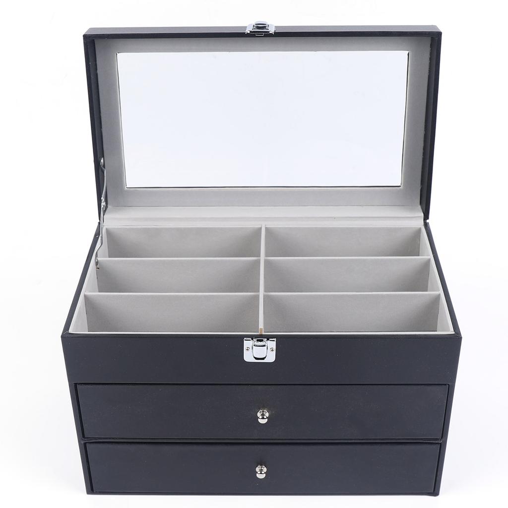 /24 Сетка Держатель для хранения ювелирных изделий Кожаный футляр для часов и очков Держатель для хранения солнцезащитных очков